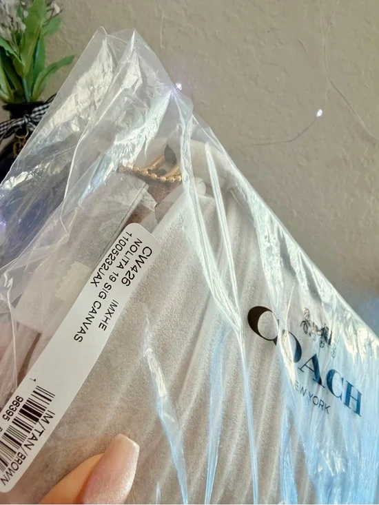 Coach Nolita 19 in Gold/Tan/Brown Signature Canvas Shoulder Bag - Women's Bag - Picture 9 of 10